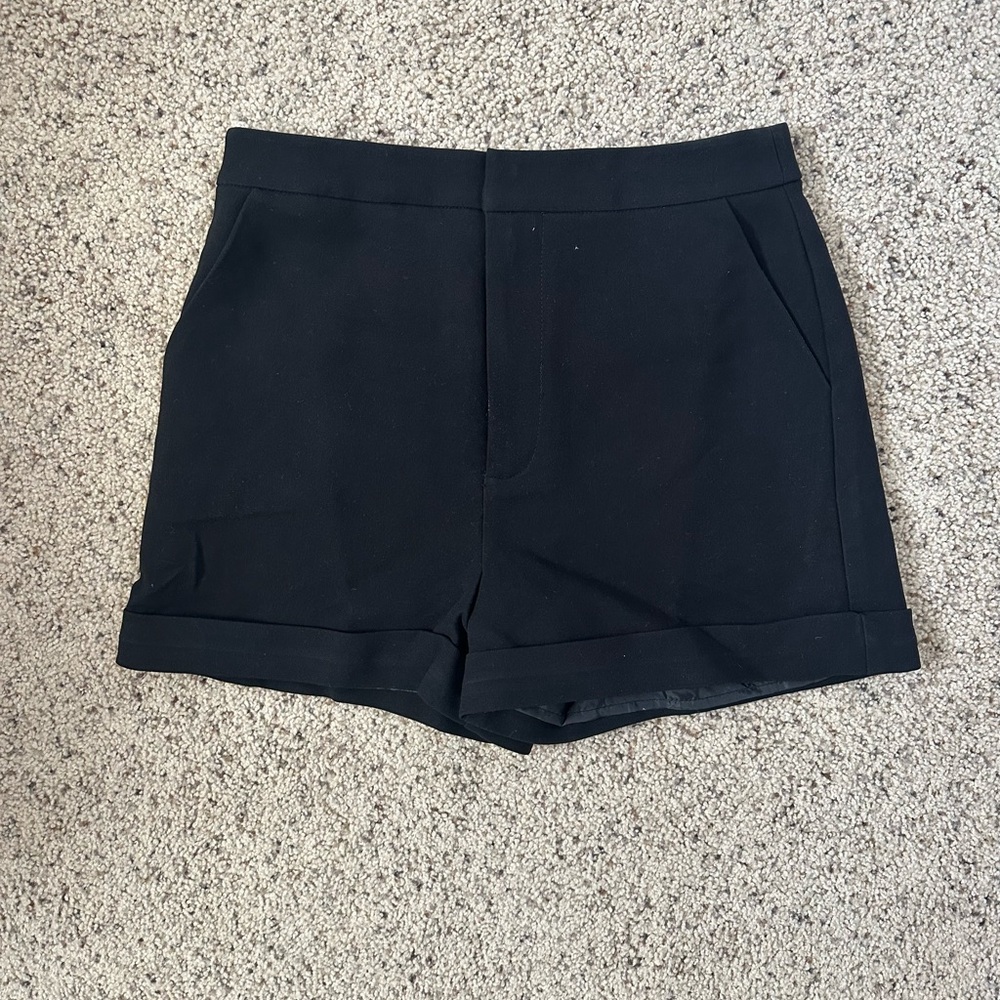 GREY LAB High Waist Black Shorts